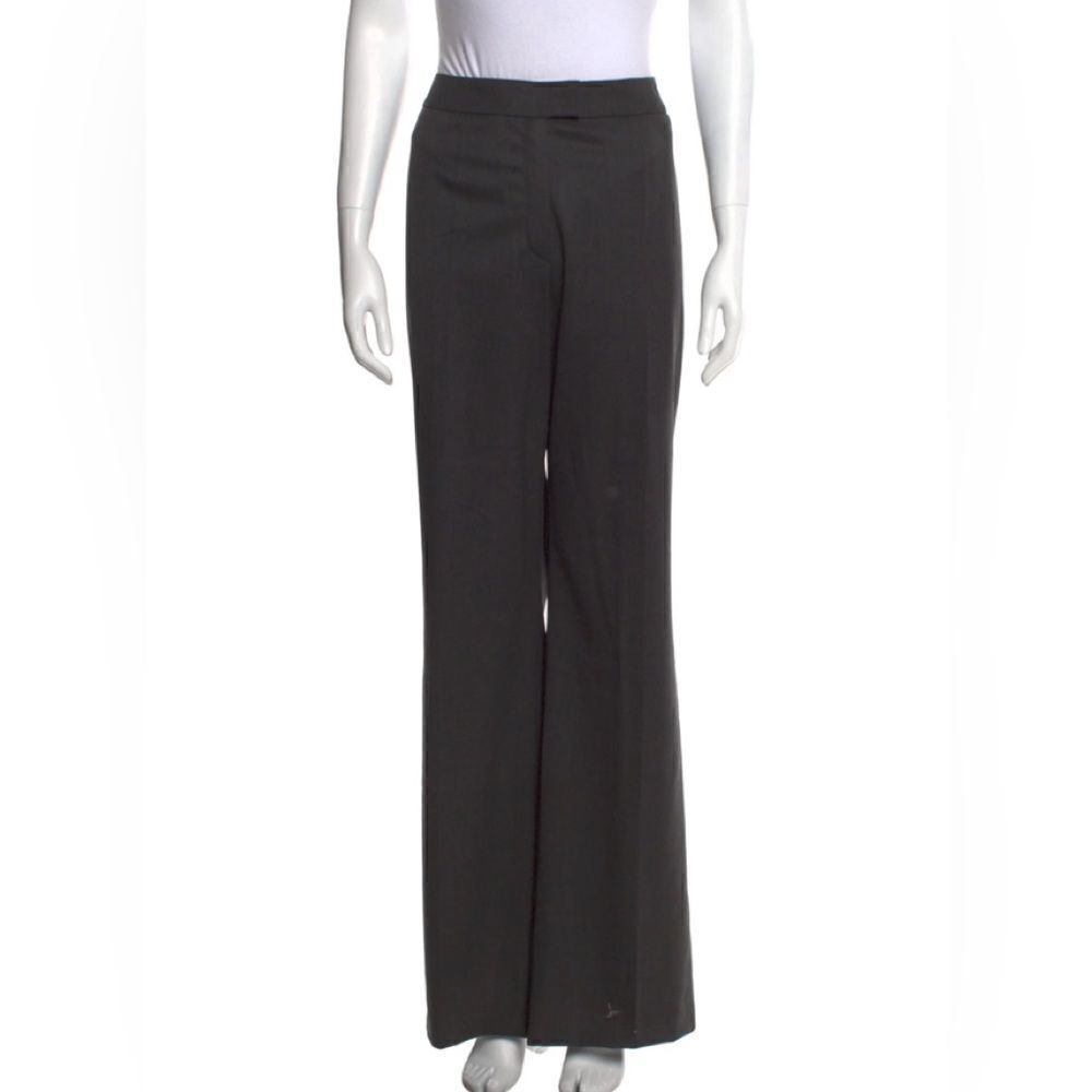 Vintage Escada wool cashmere blend wide leg trousers in gray 38/W 15.5
